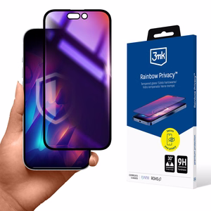 Privacy Karastatud klaas 3mk Rainbow Privacy jaoks Apple iPhone 15