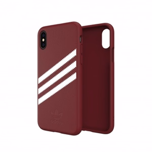 Adidas OR Molded PU Suede ümbris jaoks iPhone X / XS - burgundy