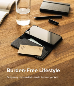 Ringke Folio Signature Flip Leather ümbris Samsung Galaxy S22 + (S22 Plus) must (FSS118R262)