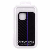 Tel Protect CARBON Ümbris jaoks Xiaomi Redmi Note 11 5G/Note 11S 5G/Poco M4 Pro 5G Must with sinine stripe
