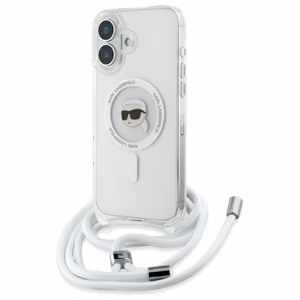 Karl Lagerfeld Crossbody IML Karl Head Magsafe Ümbris jaoks iPhone 16 - Clear