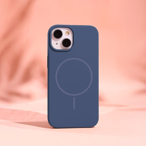 Силиконовый тонкий чехол Thin Mag для iPhone 17 6,3" тёмно-синий