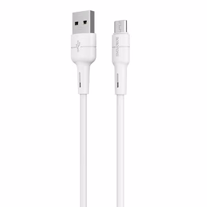 Borofone Kaabel BX30 Silicone - USB to Micro USB - 2,4A 1 metre valge