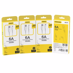 Кабель USB Dudao "TGL3L" белый Type-C 100cm (до 6A)
