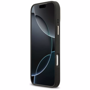 Guess 4G PU Triangle Logo & Alus Camera Magsafe Ümbris jaoks iPhone 17 Pro Max - must