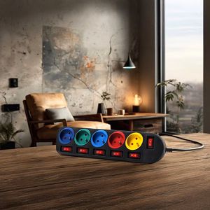 Maclean MCE204M power extension 1.5 m 5 AC outlet(s) Indoor Black, Multicolour