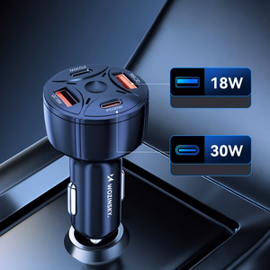 Wozinsky WLS-04 60W autolaadija, 2xUSB-C ja 2xUSB-A, must