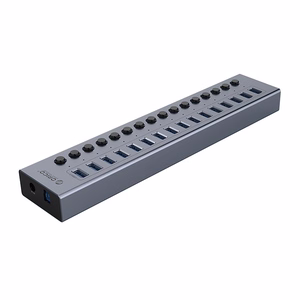 Orico BT2U3-16AB Jaotur 16x USB-A 3.0 lülititega - hall