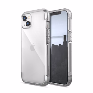 Raptic X-Doria Air ümbris iPhone 14 soomustatud kate hõbedane