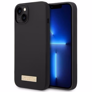 Guess GUHMP14MSBPLK iPhone 14 Plus 6.7" must/must hard ümbris Silicone Logo Plate MagSafe