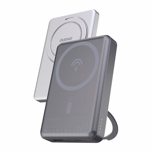 Dudao K28 10000mAh PD 22.5W MagSafe Powerbank metallist korpuse ja rõngaga - hõbedane