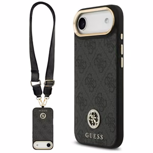 GUESS ümbris jaoks IPHONE 17 Air compatible with MagSafe GUHMP17MP4G4DCSK (PU W/ Strass Logo & Big Strap Metal Buttons) must