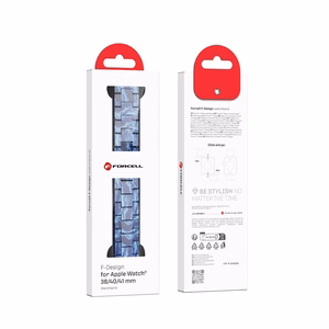 Strap to Apple Watch Forcell F-Design FA04 marbled resin clasp 38 / 40 / 41 mm sinine