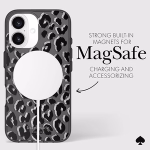 Kate Spade New York Protective MagSafe - Case for iPhone 16 (City Leopard)
