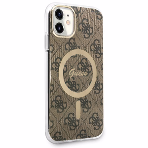 Guess GUHMN61H4STW iPhone 11 6.1" коричневый/коричневый hardcase 4G MagSafe