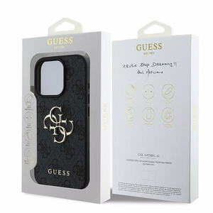 Guess 4G Big Logo Ümbris jaoks iPhone 16 Pro - Must