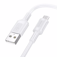Borofone Kaabel BX111 Feliz - USB to Micro USB - 2,4A 1 metre valge