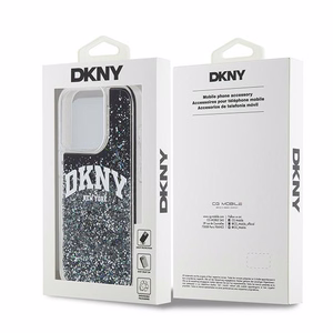 DKNY DKHCP15LLBNAEK iPhone 15 Pro6.1" must ümbris Liquid Glitter Big Logo
