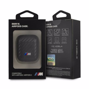 BMW PU Carbon M Collection ümbris AirPods 1/2 jaoks, must