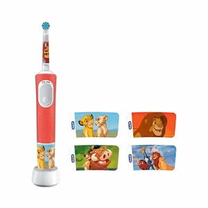Oral-B Pro Kids 3+ Lion King – laetav laste elektriline hambahari, 1 harjapea, 2 puhastusrežiimi, sinine