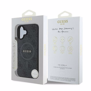 Guess 4G Ring Classic Logo MagSafe ümbris jaoks iPhone 16 Plus - must