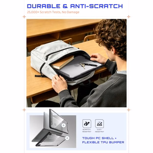 Supcase Unicorn Beetle Pro ümbris MacBook Neo 13" 2026 jaoks, läbipaistev must