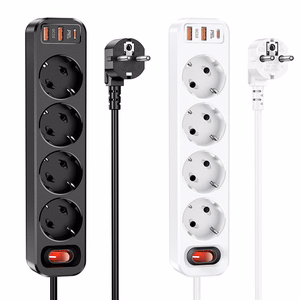 Charger-power strip Hoco NS1 (2xUSB; 1xUSB-C; 4xEU socket; 3A 20W) white