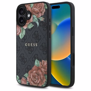 Guess GUHMP16SP4ROPEMCK iPhone 16 6.1" must/must hardcase 4G Flowers Print MagSafe