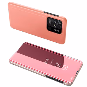 Clear View ümbris kate Xiaomi Redmi 10C kaane klapiga roosa