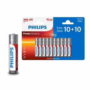 Patarei PHILIPS AAA LR03 blisterpakend 10+10 tk.