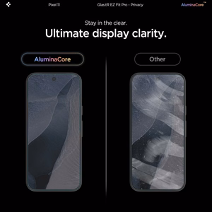 Spigen Glas.tR EZ Fit Pro HD 2 privaatsusfunktsiooniga karastatud klaasi komplekt mudelitele Google Pixel 10 / 11