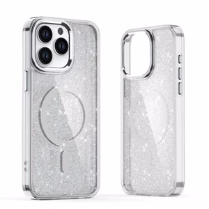Glitter Ümbris with MagSafe jaoks Samsung Galaxy A16 5G - valge