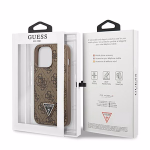Guess 4G Triangle Logo Cardslot Ümbris jaoks iPhone 13 Pro / 13 - Brown