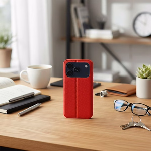 Flip case for iPhone 17 PRO MAX / 18 PRO MAX Cubic Book red