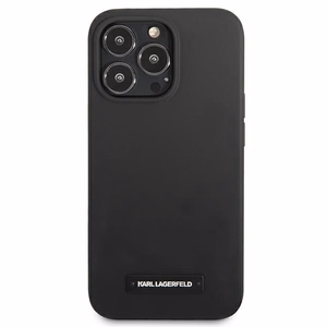 Karl Lagerfeldi silikoonist plaadikott iPhone 13 Pro Max'ile - must