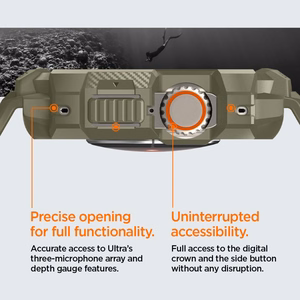 Spigen Rugged Armor Pro - rihm koos ümbrisega Apple Watch Ultra 49 mm (Vintage Khaki)