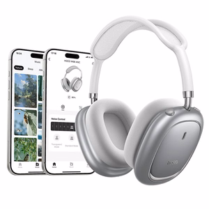 Wireless headphones Hoco W68 ANC silver