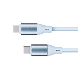 Kruger&Matz Basic USB-C–USB-C silikoonkaabel, 100 W, 1 m, sinine