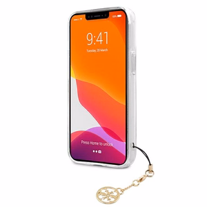 Guess GUHCP13SKB4GBR iPhone 13 mini 5.4" прозрачный жёсткий чехол 4G Brown Strap Charm