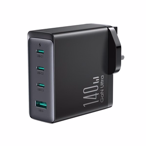 GaN Laadija UK Joyroom JR-TCG05UK 140W 3x USB-C USB-A + USB-C / USB-C kaabel 240W 1.2m