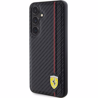 Ferrari Carbon Printed Line ümbris jaoks Samsung Galaxy S24 - must