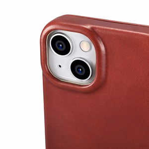 Чехол iCarer CE Oil Wax Premium Leather Folio для iPhone 14 Plus магнитный с откидной крышкой MagSafe красный