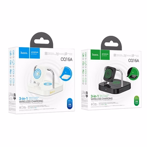 Беспроводное зарядное устройство Hoco 3in1 3A 5W совместимое с Apple Watch CQ16A чёрное