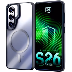3mk Satin Armor MagCase for Samsung Galaxy S26 - läbipaistev must