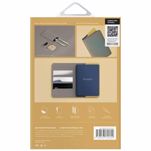 Uniq Belmont RFID Blocking Passport Ümbris - hall/kollane