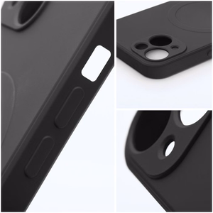 Silikoonist Mag Cover ümbris mudelile iPhone 17 Pro / 18 Pro, MagSafe'iga ühilduv kaamerakaitsega – must