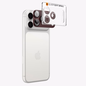 Spigen Optik Pro XL GLAS.TR EZ FIT karastatud klaas mudelile iPhone 18 Pro Max, tumeda kirsipunase värviga