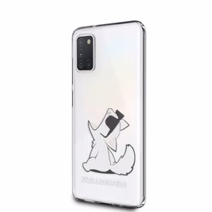 Karl Lagerfeld Choupette Fun ümbris Samsung Galaxy A31 jaoks - Läbipaistev