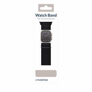 Mobilize nailonist kellarihm - Alpine - must ühendusdetail - Apple 38/40/41mm - must