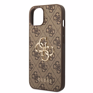 Guess GUHCP15S4GMGBR iPhone 15 6.1" brown/brown hardcase 4G Big Metal Logo